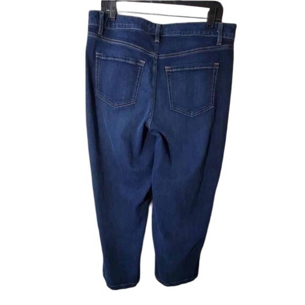 Lane Bryant Flex Magic Waistband Mid-Rise Wide Leg Jeans Dark Wash Blue Size 14 - Picture 4 of 7